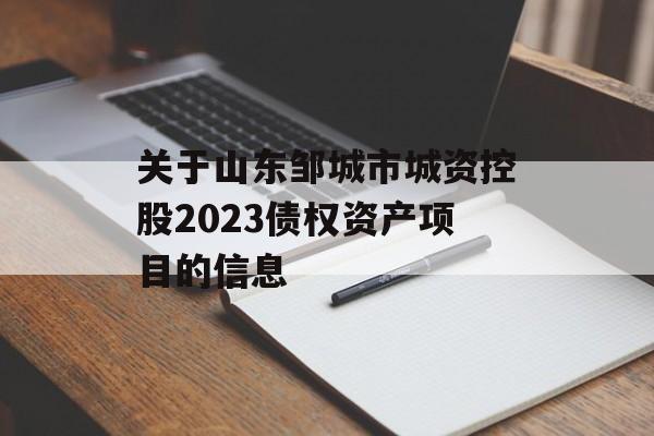 关于山东邹城市城资控股2023债权资产项目的信息