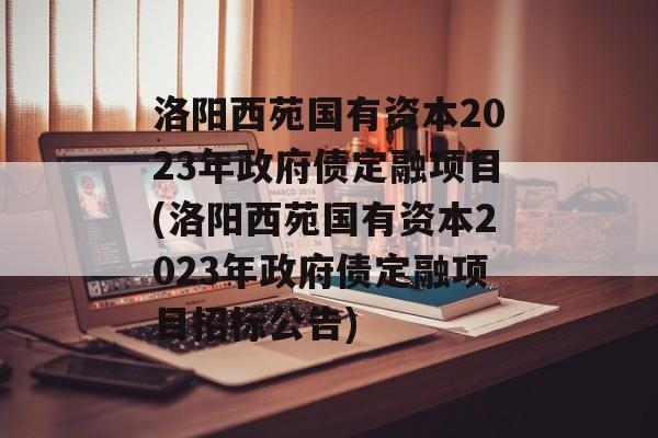 洛阳西苑国有资本2023年政府债定融项目(洛阳西苑国有资本2023年政府债定融项目招标公告)