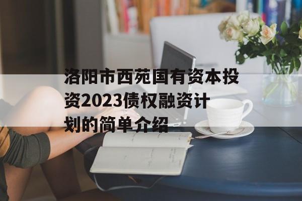 洛阳市西苑国有资本投资2023债权融资计划的简单介绍