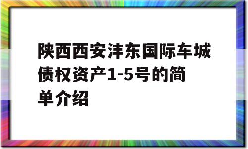 陕西西安沣东国际车城债权资产1-5号的简单介绍