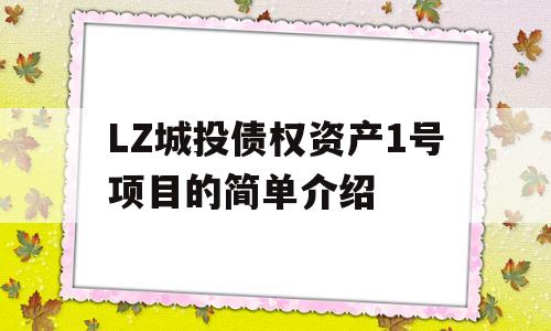 LZ城投债权资产1号项目的简单介绍