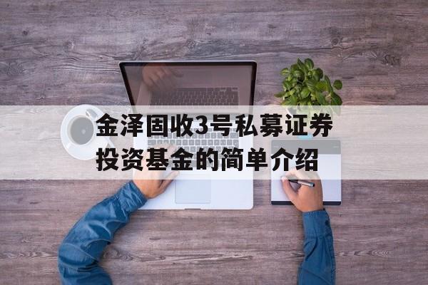 金泽固收3号私募证券投资基金的简单介绍