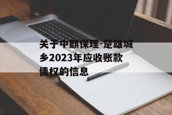 关于中麒保理-楚雄城乡2023年应收账款债权的信息