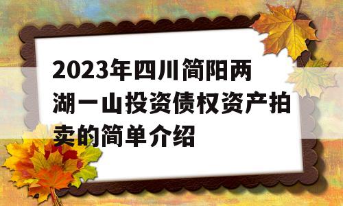 2023年四川简阳两湖一山投资债权资产拍卖的简单介绍