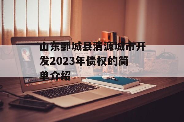 山东鄄城县清源城市开发2023年债权的简单介绍