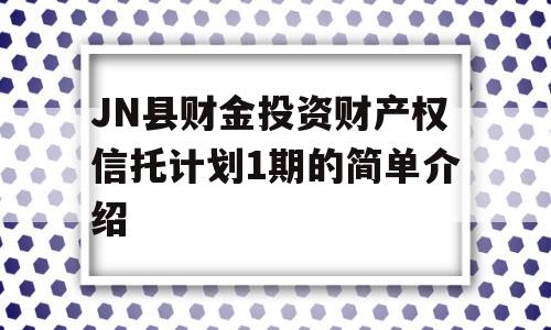 JN县财金投资财产权信托计划1期的简单介绍