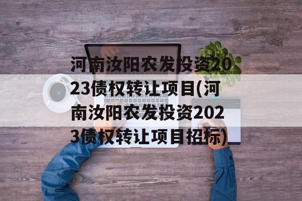 河南汝阳农发投资2023债权转让项目(河南汝阳农发投资2023债权转让项目招标)