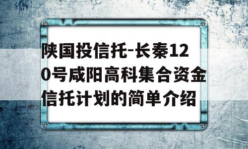 陕国投信托-长秦120号咸阳高科集合资金信托计划的简单介绍