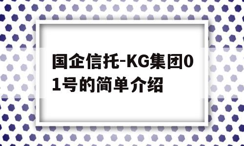 国企信托-KG集团01号的简单介绍