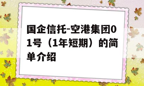 国企信托-空港集团01号（1年短期）的简单介绍