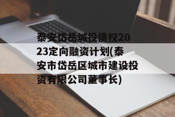 泰安岱岳城投债权2023定向融资计划(泰安市岱岳区城市建设投资有限公司董事长)