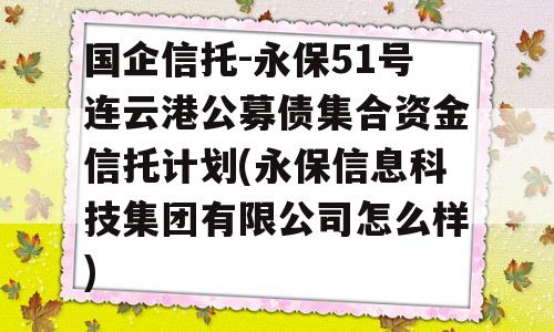 国企信托-永保51号连云港公募债集合资金信托计划(永保信息科技集团有限公司怎么样)