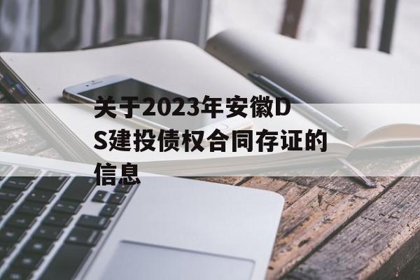 关于2023年安徽DS建投债权合同存证的信息