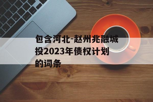 包含河北-赵州兆融城投2023年债权计划的词条