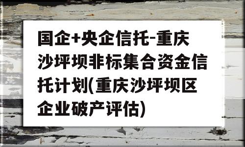 国企+央企信托-重庆沙坪坝非标集合资金信托计划(重庆沙坪坝区企业破产评估)