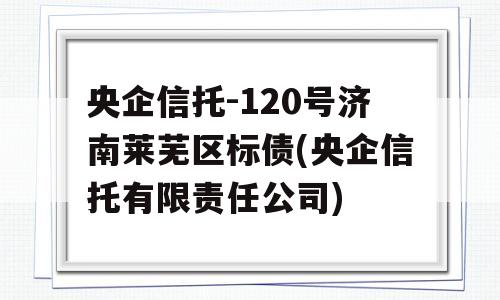 央企信托-120号济南莱芜区标债(央企信托有限责任公司)