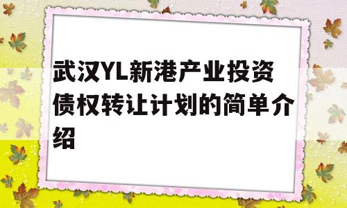 武汉YL新港产业投资债权转让计划的简单介绍