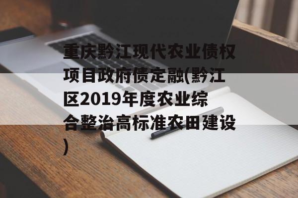 重庆黔江现代农业债权项目政府债定融(黔江区2019年度农业综合整治高标准农田建设)