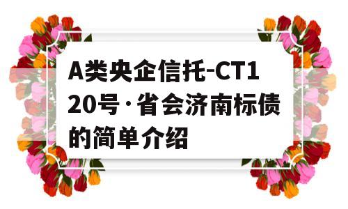 A类央企信托-CT120号·省会济南标债的简单介绍