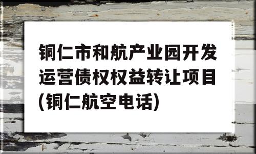 铜仁市和航产业园开发运营债权权益转让项目(铜仁航空电话)