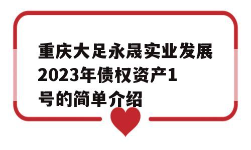 重庆大足永晟实业发展2023年债权资产1号的简单介绍