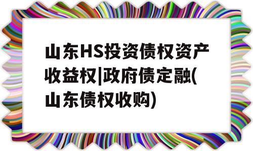 山东HS投资债权资产收益权|政府债定融(山东债权收购)