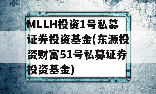 MLLH投资1号私募证券投资基金(东源投资财富51号私募证券投资基金)