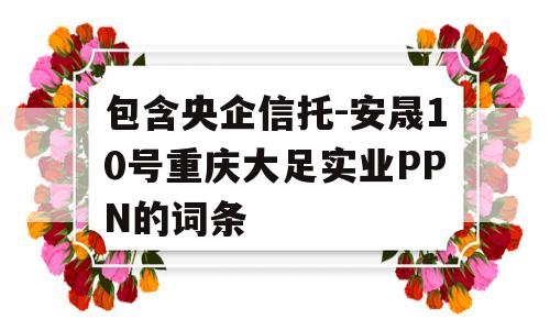 包含央企信托-安晟10号重庆大足实业PPN的词条