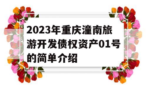 2023年重庆潼南旅游开发债权资产01号的简单介绍