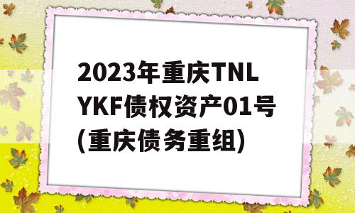 2023年重庆TNLYKF债权资产01号(重庆债务重组)