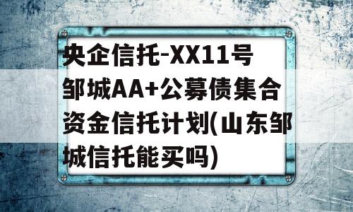 央企信托-XX11号邹城AA+公募债集合资金信托计划(山东邹城信托能买吗)