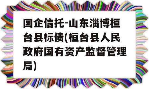 国企信托-山东淄博桓台县标债(桓台县人民政府国有资产监督管理局)