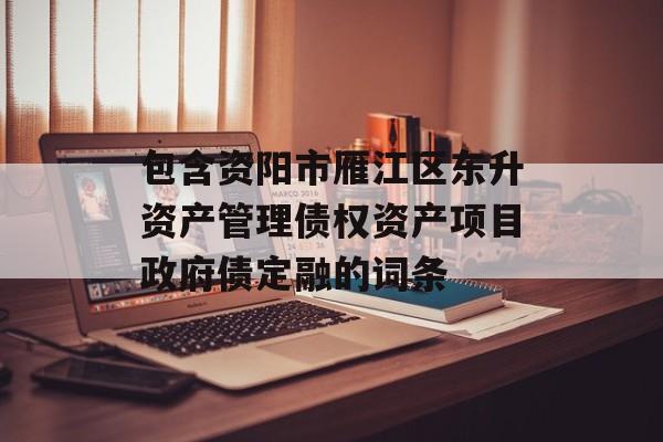 包含资阳市雁江区东升资产管理债权资产项目政府债定融的词条