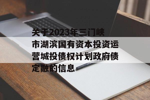 关于2023年三门峡市湖滨国有资本投资运营城投债权计划政府债定融的信息