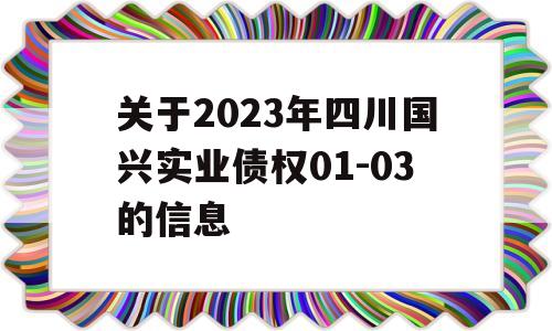 关于2023年四川国兴实业债权01-03的信息