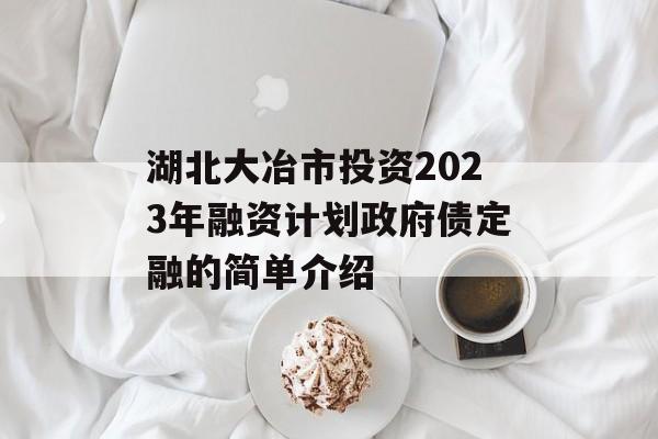 湖北大冶市投资2023年融资计划政府债定融的简单介绍