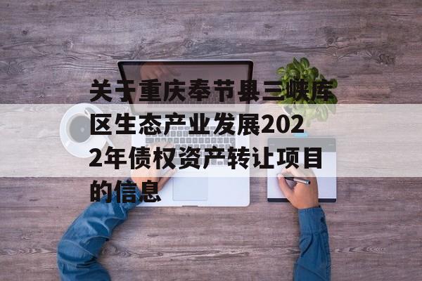 关于重庆奉节县三峡库区生态产业发展2022年债权资产转让项目的信息