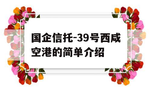 国企信托-39号西咸空港的简单介绍