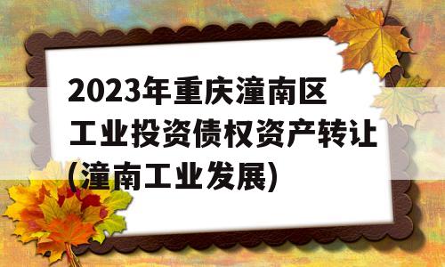 2023年重庆潼南区工业投资债权资产转让(潼南工业发展)