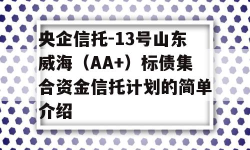 央企信托-13号山东威海（AA+）标债集合资金信托计划的简单介绍