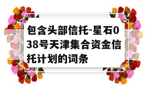 包含头部信托-星石038号天津集合资金信托计划的词条