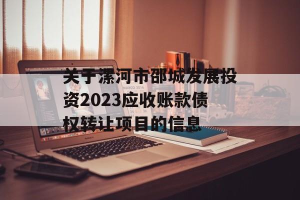 关于漯河市邵城发展投资2023应收账款债权转让项目的信息