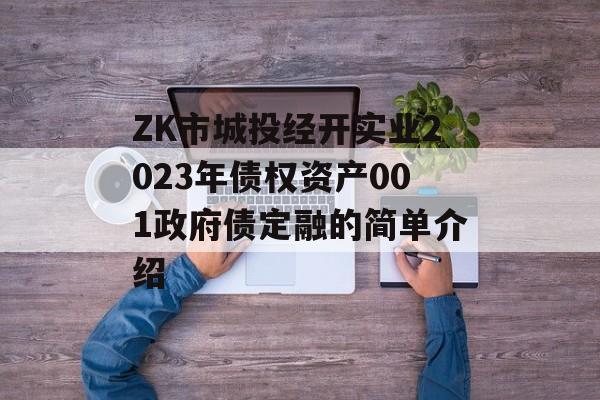 ZK市城投经开实业2023年债权资产001政府债定融的简单介绍