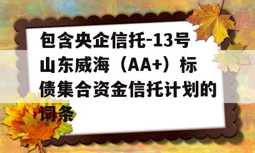 包含央企信托-13号山东威海（AA+）标债集合资金信托计划的词条