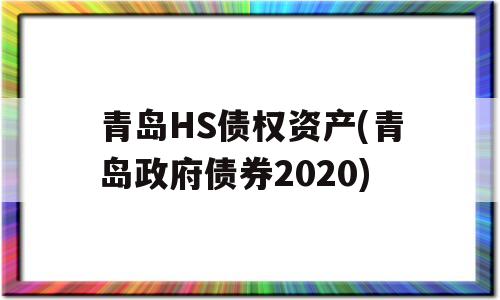 青岛HS债权资产(青岛政府债券2020)