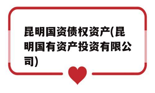 昆明国资债权资产(昆明国有资产投资有限公司)