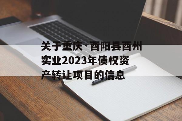 关于重庆·酉阳县酉州实业2023年债权资产转让项目的信息