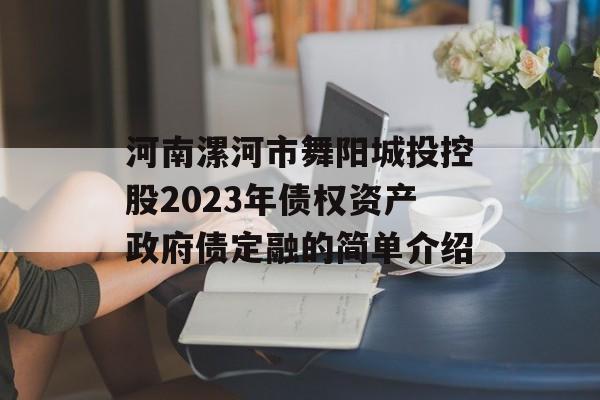 河南漯河市舞阳城投控股2023年债权资产政府债定融的简单介绍