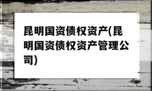 昆明国资债权资产(昆明国资债权资产管理公司)