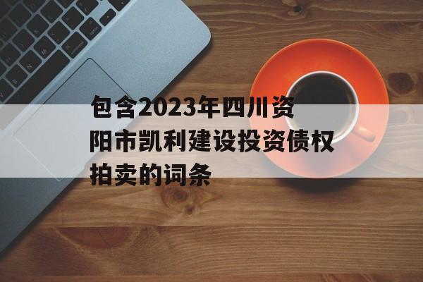 包含2023年四川资阳市凯利建设投资债权拍卖的词条